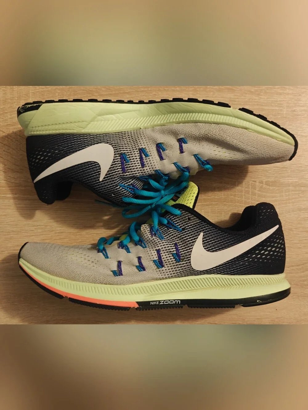 Nike Zoom Pegasus 33 Running Shoes Sneakers Womens Sz 12 Mens Size 10.5 - Picture 4 of 11